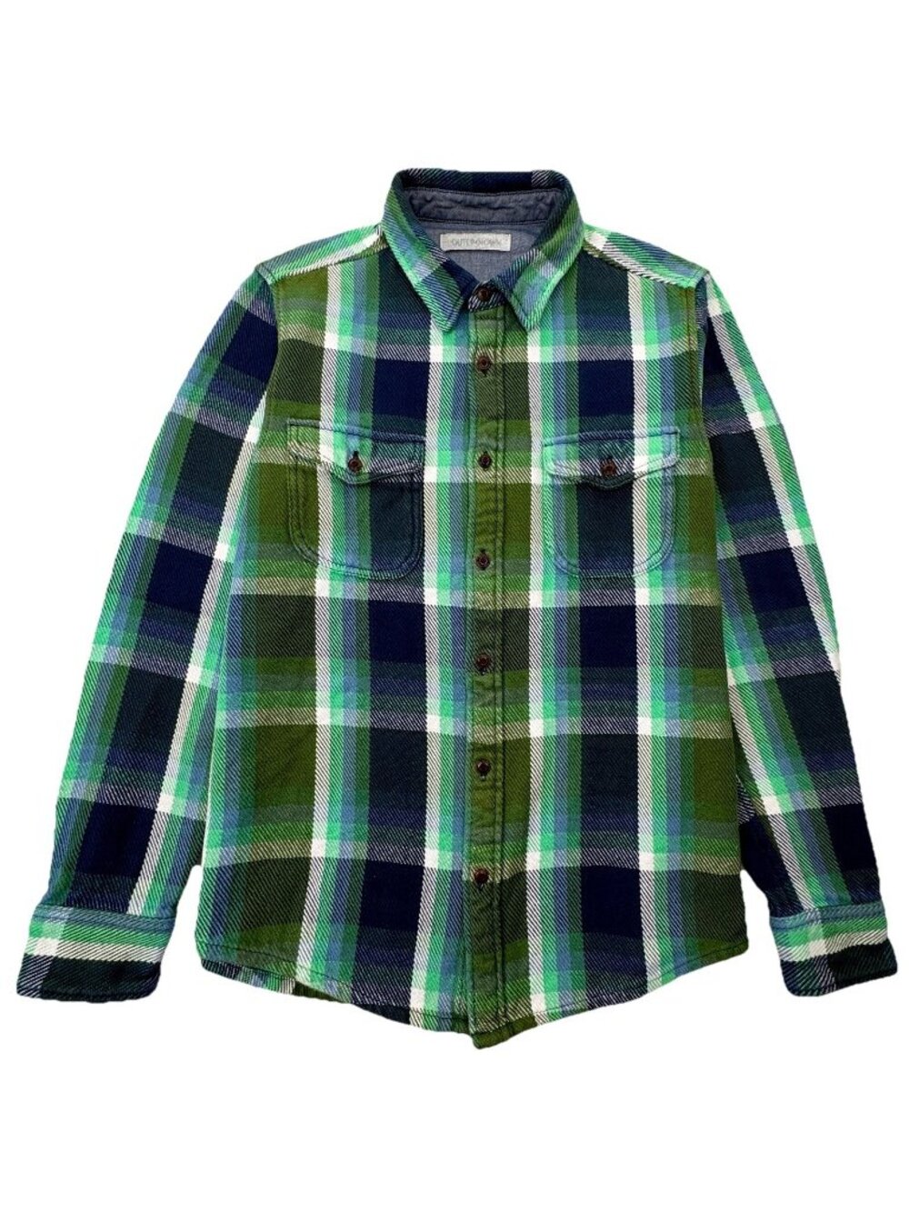Outerknown Blanket Shirt Men’s M Jade Hammonds Plaid Kelly Slater Outdoor Surf